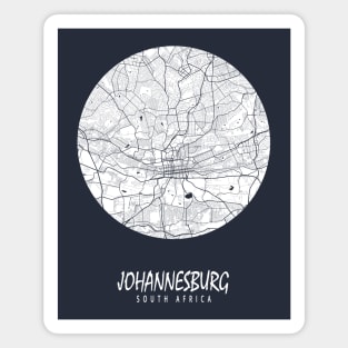 Johannesburg, South Africa City Map - Full Moon Magnet